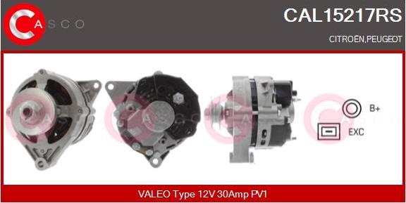 Casco CAL15217RS - Alternator autospares.lv