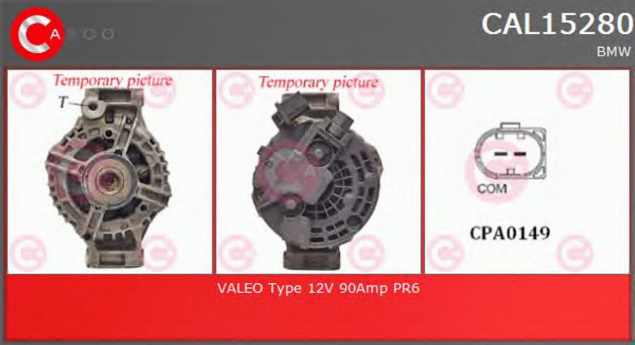 Casco CAL15280 - Alternator autospares.lv