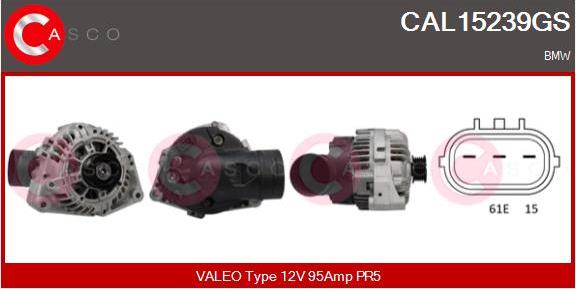 Casco CAL15239GS - Alternator autospares.lv