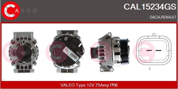 Casco CAL15234GS - Alternator autospares.lv