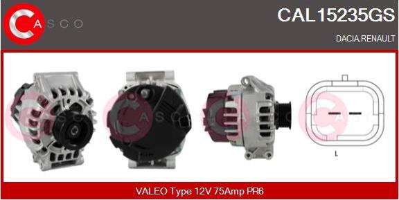 Casco CAL15235GS - Alternator autospares.lv