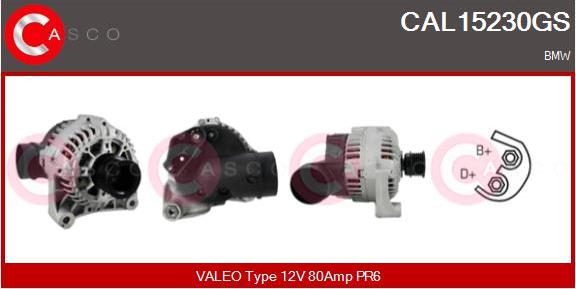 Casco CAL15230GS - Alternator autospares.lv