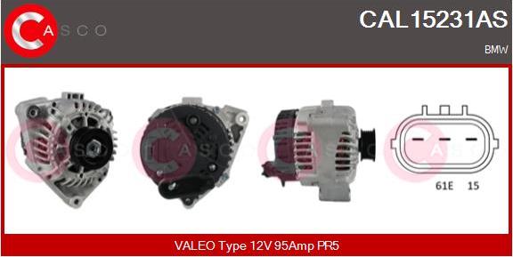 Casco CAL15231AS - Alternator autospares.lv