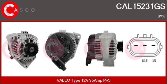 Casco CAL15231GS - Alternator autospares.lv