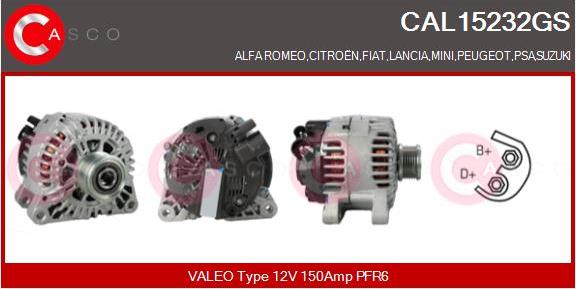Casco CAL15232GS - Alternator autospares.lv