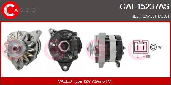 Casco CAL15237AS - Alternator autospares.lv