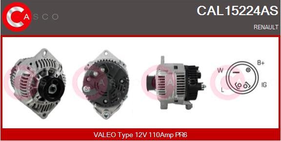 Casco CAL15224AS - Alternator autospares.lv