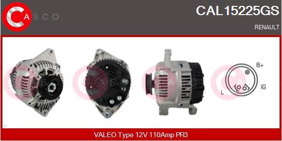 Casco CAL15225GS - Alternator autospares.lv