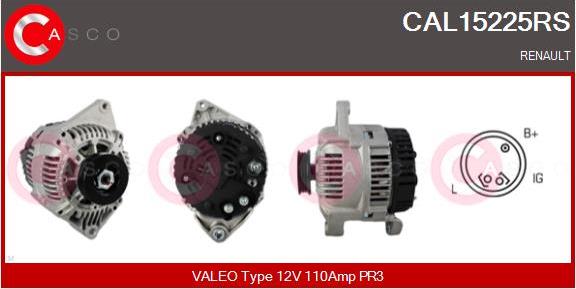 Casco CAL15225RS - Alternator autospares.lv
