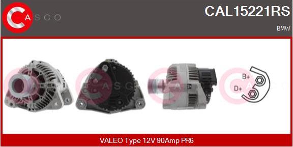 Casco CAL15221RS - Alternator autospares.lv