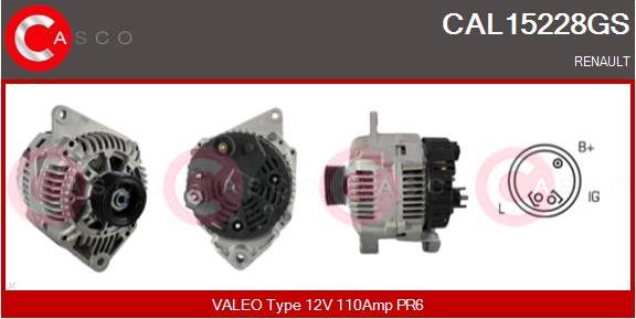 Casco CAL15228GS - Alternator autospares.lv