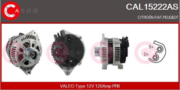 Casco CAL15222AS - Alternator autospares.lv