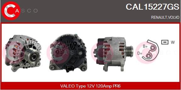 Casco CAL15227GS - Alternator autospares.lv