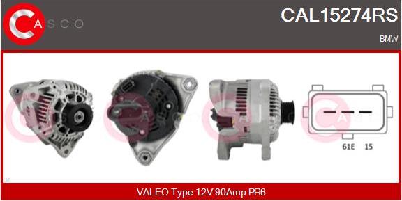 Casco CAL15274RS - Alternator autospares.lv