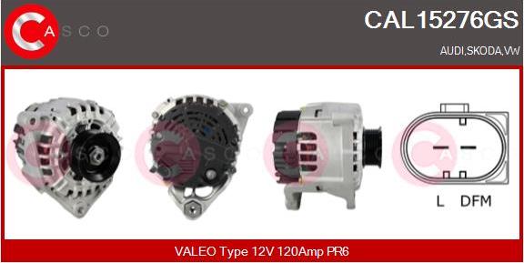 Casco CAL15276GS - Alternator autospares.lv