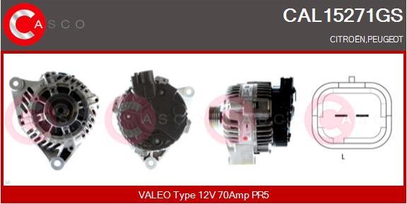 Casco CAL15271GS - Alternator autospares.lv