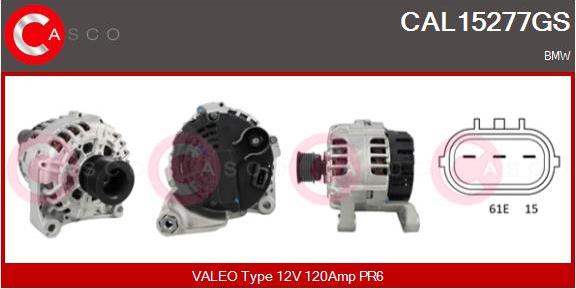 Casco CAL15277GS - Alternator autospares.lv