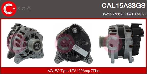 Casco CAL15A88GS - Alternator autospares.lv