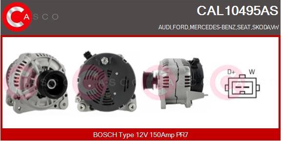 Casco CAL10495AS - Alternator autospares.lv