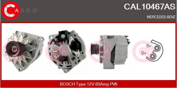 Casco CAL10467AS - Alternator autospares.lv