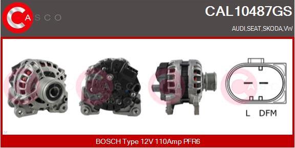 Casco CAL10487GS - Alternator autospares.lv