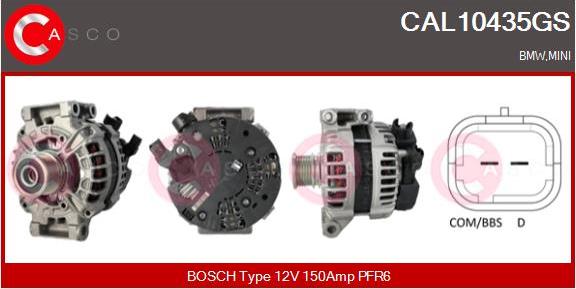 Casco CAL10435GS - Alternator autospares.lv