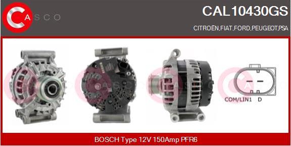 Casco CAL10430GS - Alternator autospares.lv