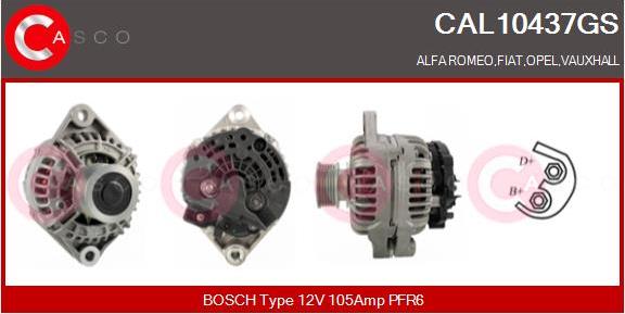 Casco CAL10437GS - Alternator autospares.lv