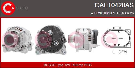 Casco CAL10420AS - Alternator autospares.lv