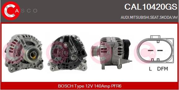 Casco CAL10420GS - Alternator autospares.lv