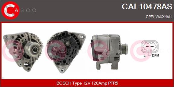 Casco CAL10478AS - Alternator autospares.lv