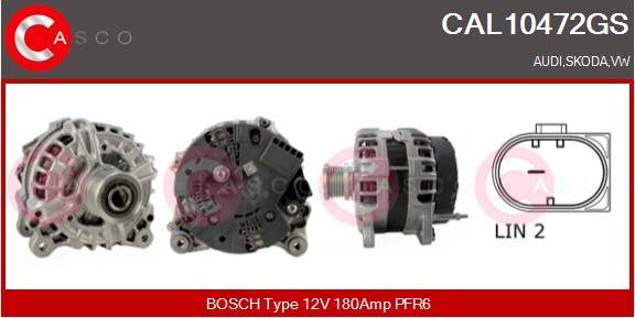 Casco CAL10472GS - Alternator autospares.lv