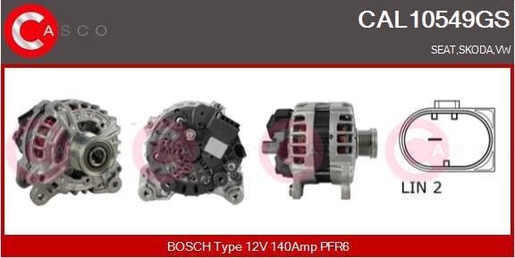 Casco CAL10549GS - Alternator autospares.lv