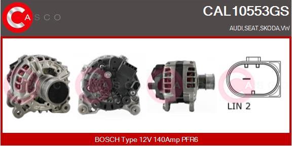 Casco CAL10553GS - Alternator autospares.lv