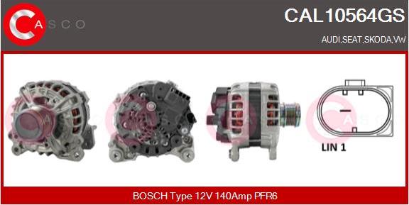 Casco CAL10564GS - Alternator autospares.lv