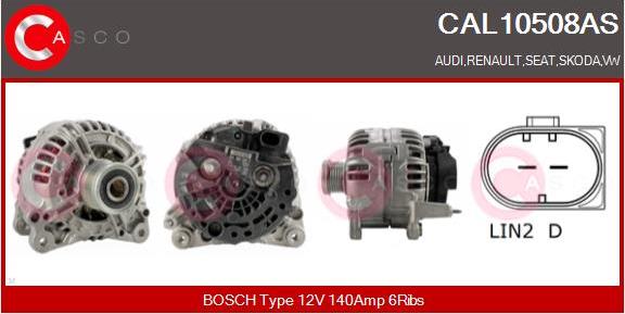 Casco CAL10508AS - Alternator autospares.lv