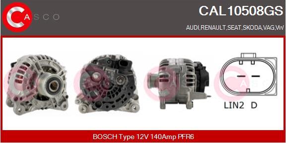 Casco CAL10508GS - Alternator autospares.lv