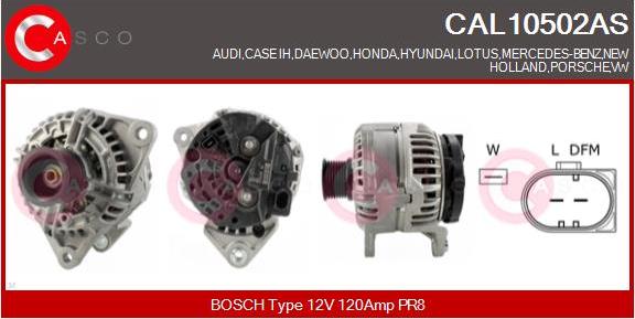 Casco CAL10502AS - Alternator autospares.lv