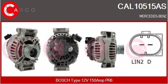 Casco CAL10515AS - Alternator autospares.lv