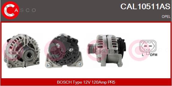 Casco CAL10511AS - Alternator autospares.lv