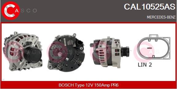 Casco CAL10525AS - Alternator autospares.lv