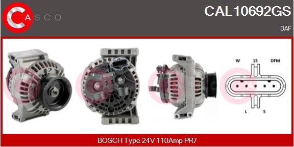 Casco CAL10692GS - Alternator autospares.lv