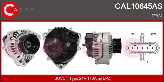 Casco CAL10645AS - Alternator autospares.lv