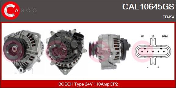 Casco CAL10645GS - Alternator autospares.lv