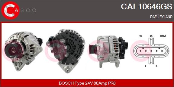 Casco CAL10646GS - Alternator autospares.lv