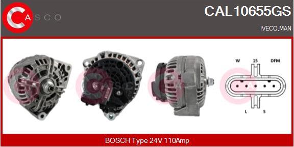 Casco CAL10655GS - Alternator autospares.lv