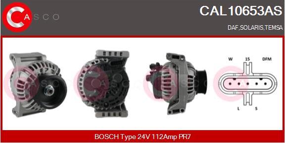 Casco CAL10653AS - Alternator autospares.lv