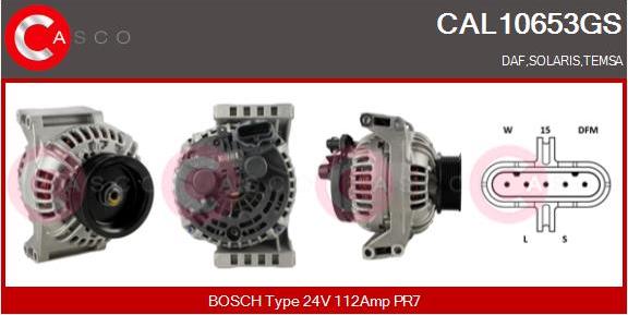 Casco CAL10653GS - Alternator autospares.lv