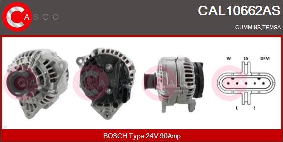 Casco CAL10662AS - Alternator autospares.lv