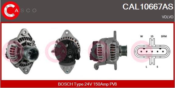 Casco CAL10667AS - Alternator autospares.lv